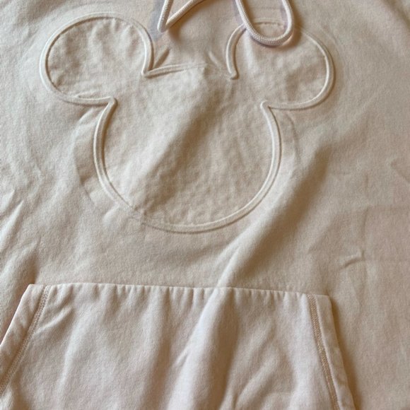 Disney H&M Mickey Logo Hoodie Pullover Pink Sweatshirt Women's Sz XL - Picture 5 of 8
